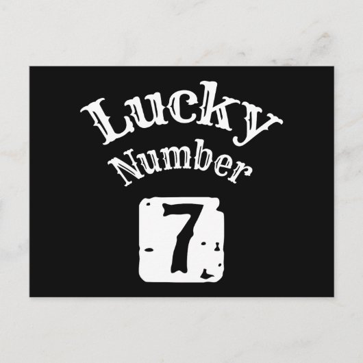 7 - Geluksgetal 7 Geluk Briefkaart (Voorkant)