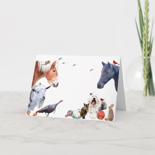 #7 Geniet van de overvloed aan aarde:HappyThanksgi Feestdagen Kaart (Voorkant)