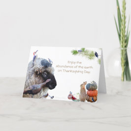 #7 Geniet van de overvloed aan aarde:HappyThanksgi Feestdagen Kaart