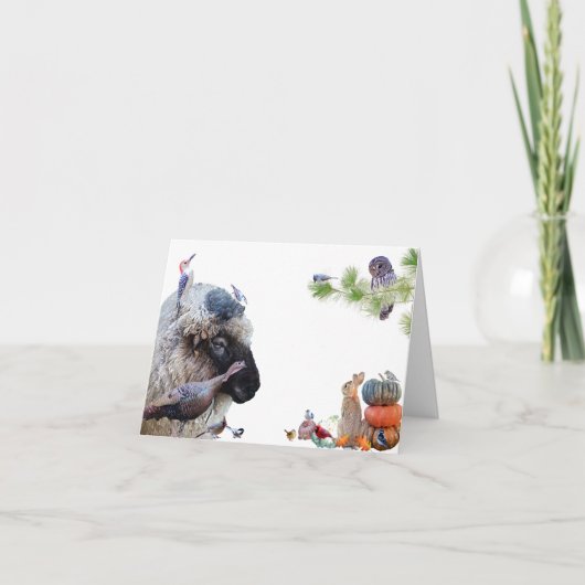 #7 Geniet van de overvloed aan aarde:HappyThanksgi Feestdagen Kaart (Voorkant)