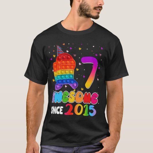 7 Geweldige sinds de Pop van 2015 Birthday Kindere T-shirt (Voorkant)