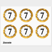 7 - Golden Numbers Sticker (Vel)