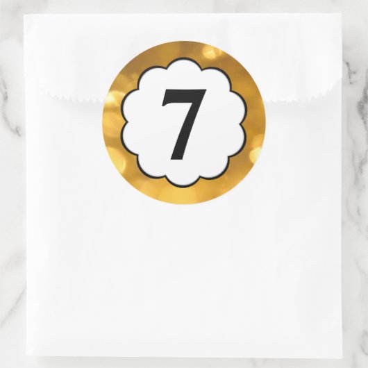7 - Golden Numbers Sticker (Tas)