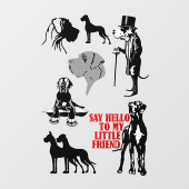 7 Great Dane raamsticker (Vel)