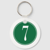 #7 Groene cirkel Sleutelhanger (Voorkant)