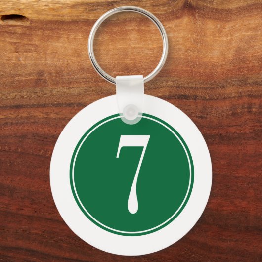 #7 Groene cirkel Sleutelhanger (Voorkant)