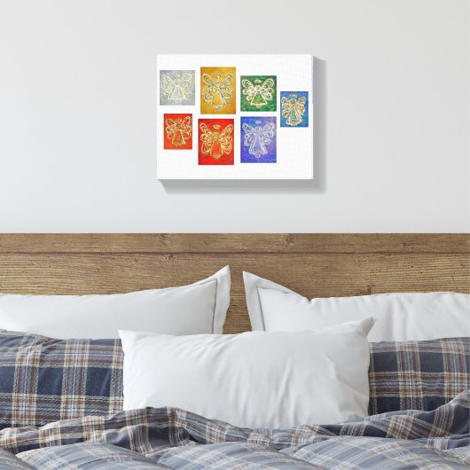 7 Guardian Angels Art Wrapped Canvas schilderen (Insitu (Slaapkamer))
