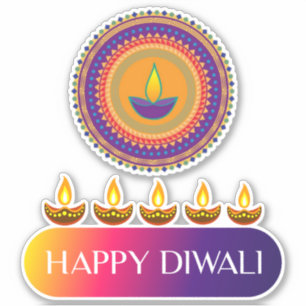 #7.Happy Diwali het lichtfestival van India Sticker