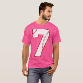 7 Honkbal Wit Speciaal Nummer T-shirt (Voorkant volledig)
