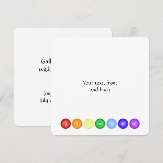 7 Hoofdkraken in een cirkel Kaart (Voorkant / Achterkant)