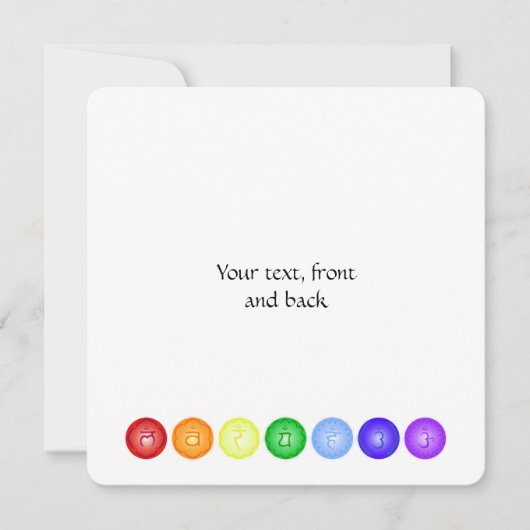 7 Hoofdkraken in een cirkel Kaart (Voorkant)