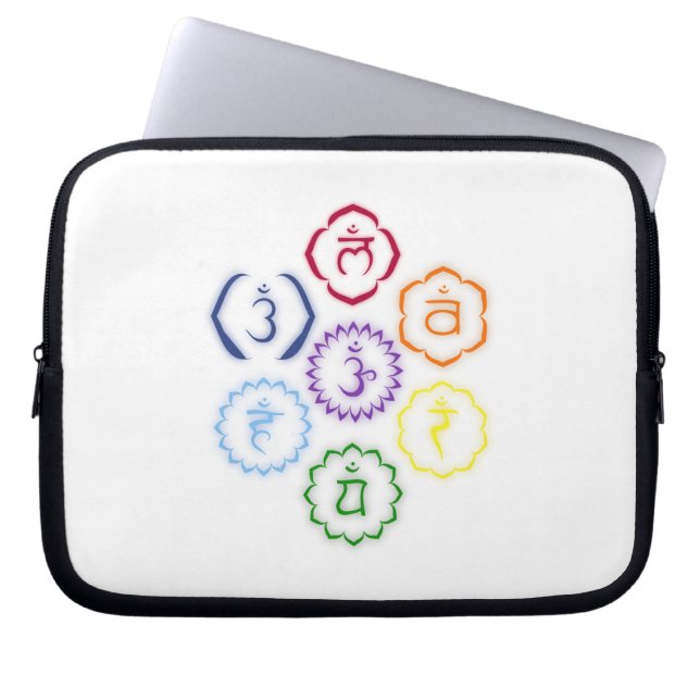 7 Hoofdkraken in een cirkel Laptop Sleeve (Voorkant)