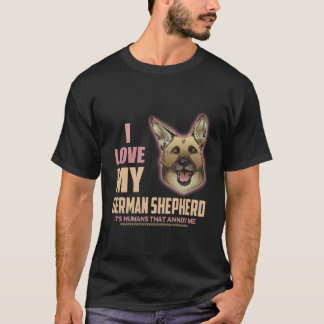 7 Ik hou van mijn Duitse herder Het zijn de mensen T-shirt