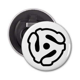 7-inch 45-pm vinyladapter invoegspin button flesopener