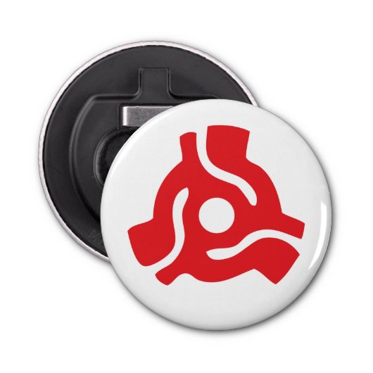 7-inch 45-pm vinyladapter invoegspin button flesopener (Voorkant)