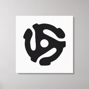 7-inch 45-pm vinyladapter invoegspin canvas afdruk