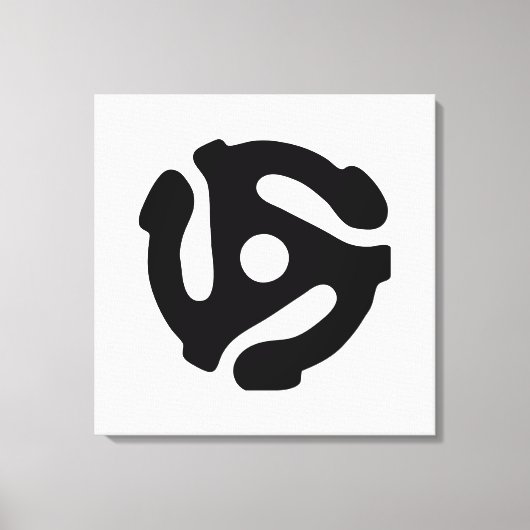 7-inch 45-pm vinyladapter invoegspin canvas afdruk (Voorkant)