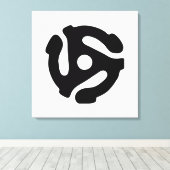 7-inch 45-pm vinyladapter invoegspin canvas afdruk (Insitu (Houten vloer))