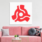 7-inch 45-pm vinyladapter invoegspin canvas afdruk (Insitu (Woonkamer))