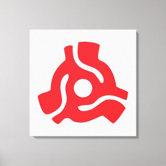 7-inch 45-pm vinyladapter invoegspin canvas afdruk (Voorkant)