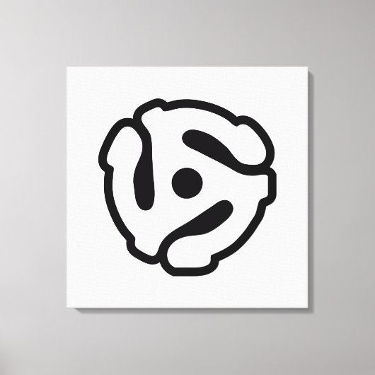 7-inch 45-pm vinyladapter invoegspin canvas afdruk (Voorkant)