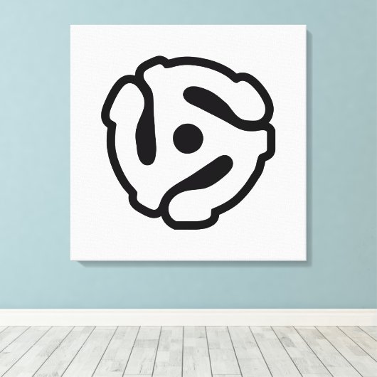 7-inch 45-pm vinyladapter invoegspin canvas afdruk (Insitu (Houten vloer))