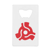 7-inch 45-pm vinyladapter invoegspin creditkaart flessenopener (Voorkant)