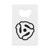 7-inch 45-pm vinyladapter invoegspin creditkaart flessenopener (Voorkant)