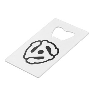 7-inch 45-pm vinyladapter invoegspin creditkaart flessenopener