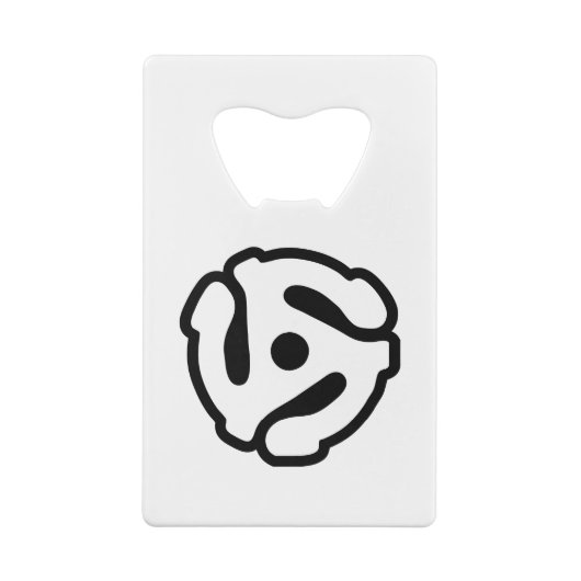 7-inch 45-pm vinyladapter invoegspin creditkaart flessenopener (Achterkant)