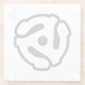 7-inch 45-pm vinyladapter invoegspin glazen onderzetter (Achterkant)