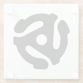 7-inch 45-pm vinyladapter invoegspin glazen onderzetter (Achterkant)