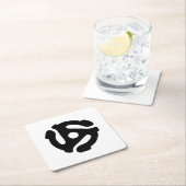 7-inch 45-pm vinyladapter invoegspin kartonnen onderzetters (Insitu)