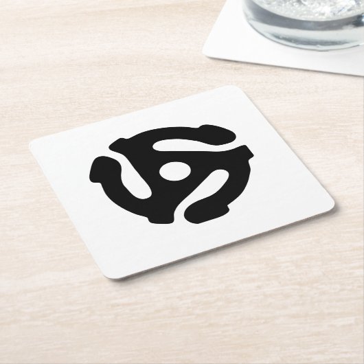 7-inch 45-pm vinyladapter invoegspin kartonnen onderzetters (Schuin)