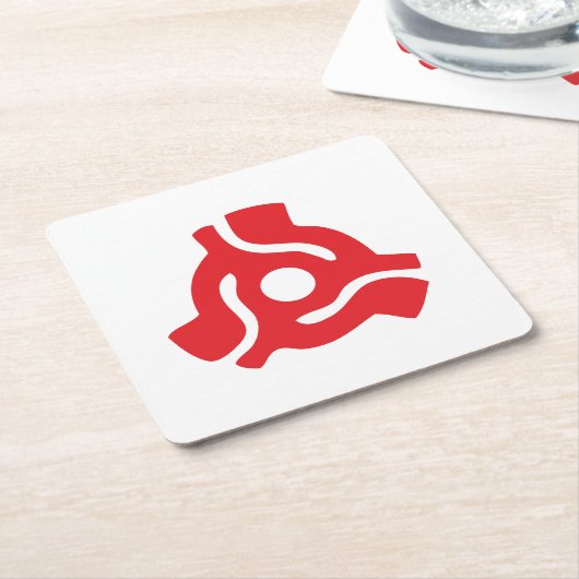 7-inch 45-pm vinyladapter invoegspin kartonnen onderzetters (Schuin)