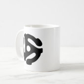 7-inch 45-pm vinyladapter invoegspin koffiemok (Voorkant links)