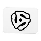 7-inch 45-pm vinyladapter invoegspin magneet (Horizontaal)