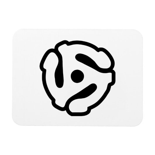 7-inch 45-pm vinyladapter invoegspin magneet (Horizontaal)