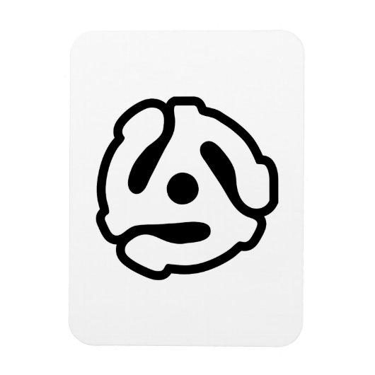 7-inch 45-pm vinyladapter invoegspin magneet (Verticaal)