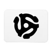 7-inch 45-pm vinyladapter invoegspin magneet (Horizontaal)