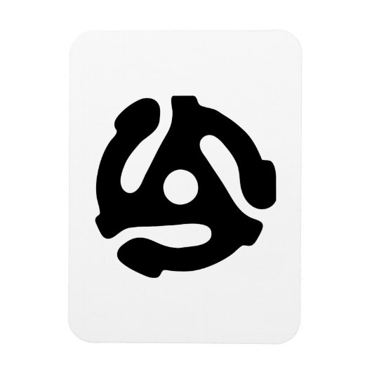 7-inch 45-pm vinyladapter invoegspin magneet (Verticaal)