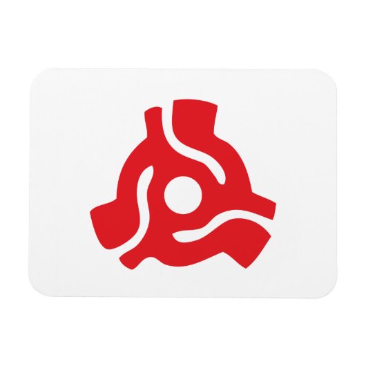 7-inch 45-pm vinyladapter invoegspin magneet (Horizontaal)