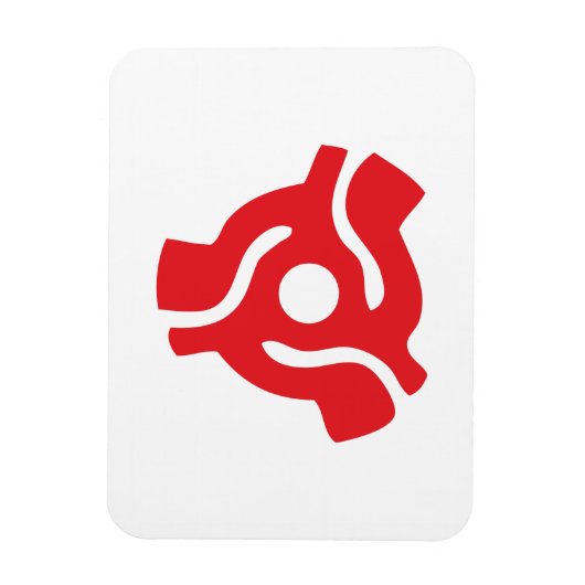 7-inch 45-pm vinyladapter invoegspin magneet (Verticaal)