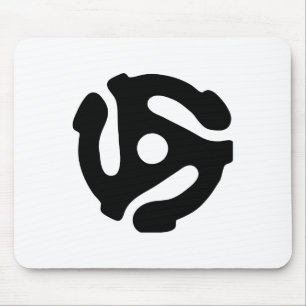 7-inch 45-pm vinyladapter invoegspin muismat