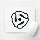 7-inch 45-pm vinyladapter invoegspin muismat (Met muis)