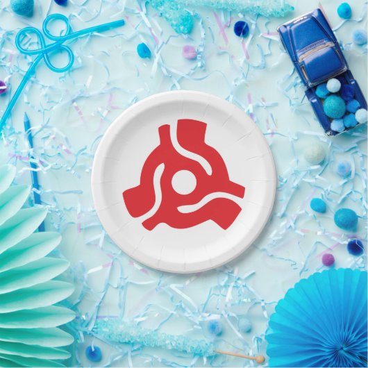 7-inch 45-pm vinyladapter invoegspin papieren bordje (Feest)