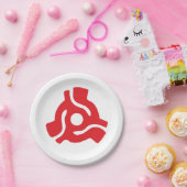 7-inch 45-pm vinyladapter invoegspin papieren bordje (Feest)