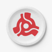 7-inch 45-pm vinyladapter invoegspin papieren bordje (Voorkant)