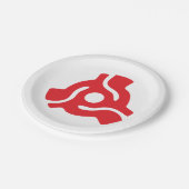 7-inch 45-pm vinyladapter invoegspin papieren bordje (Gekanteld)