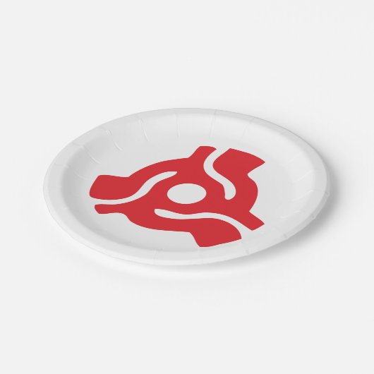 7-inch 45-pm vinyladapter invoegspin papieren bordje (Gekanteld)